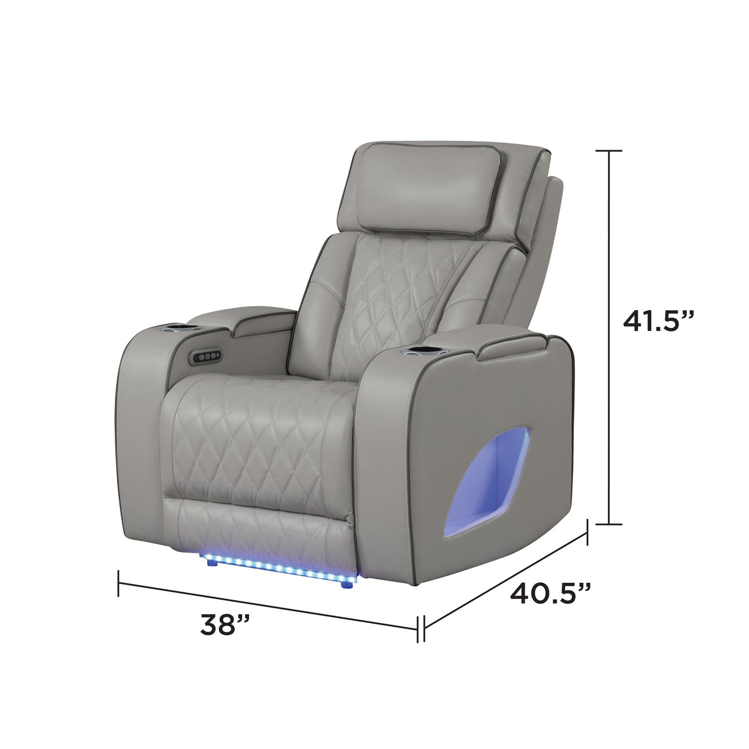 Fortuner Power Reclining Chair with Massage & LED Lighting