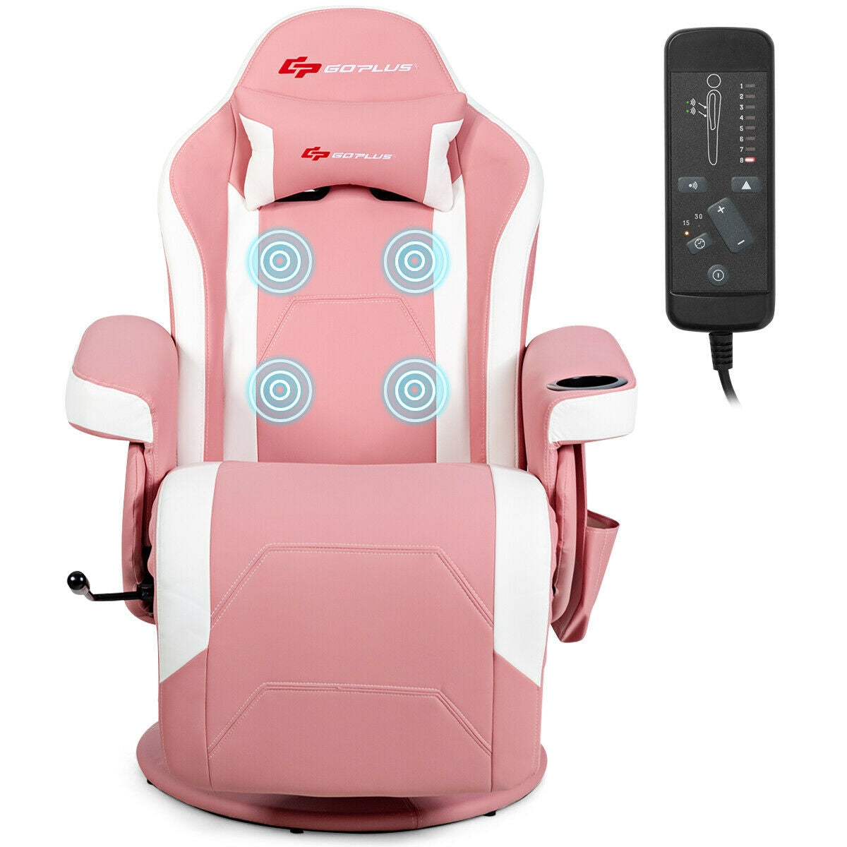 High Back Massage Gaming Chair with Footrest