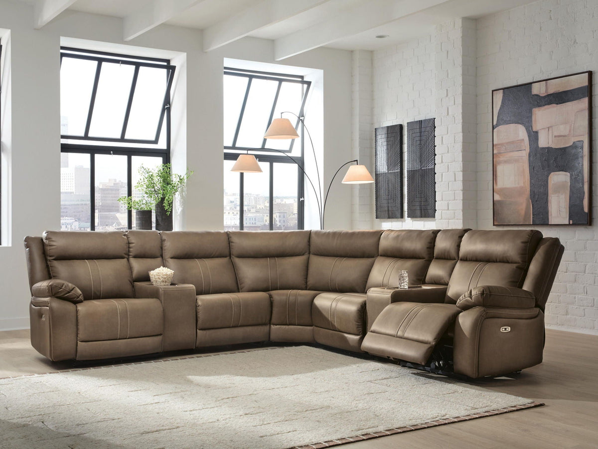 Max-Momentum Power Reclining Sectional – Biscotti
