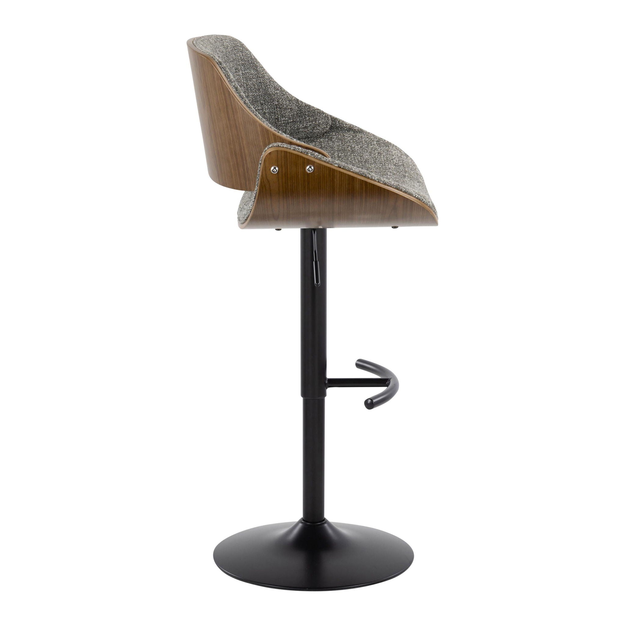 LumiSource Fabrizzi Adjustable Swivel Barstools – Set of 2