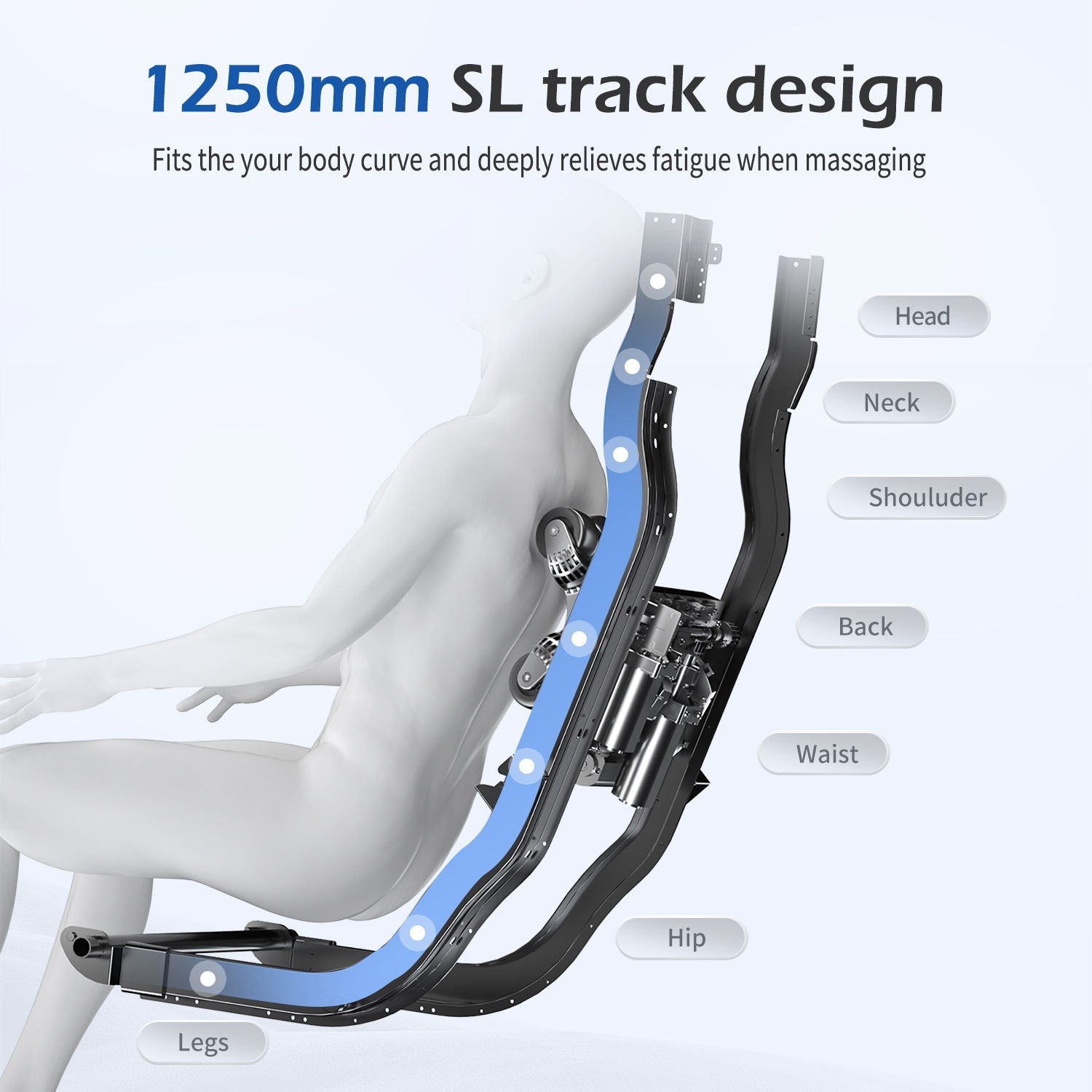 Bosscare GR8686 3D SL-Track Zero Gravity Massage Chair