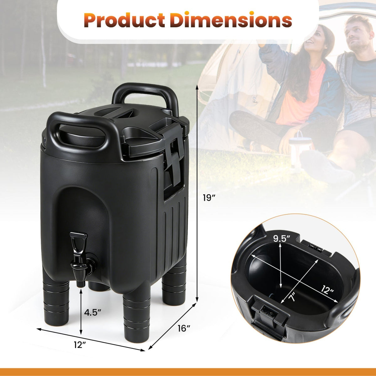 2.6 Gallon Insulated Beverage Dispenser