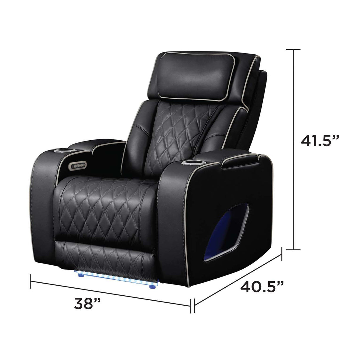 Fortuner Power Reclining Chair with Massage & LED Lighting