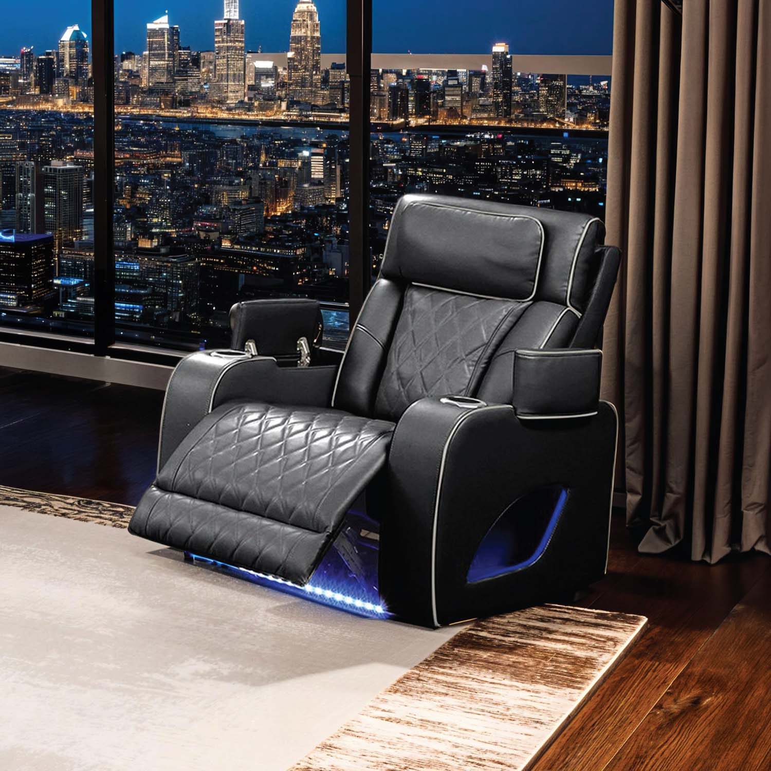 Fortuner Power Reclining Chair with Massage & LED Lighting