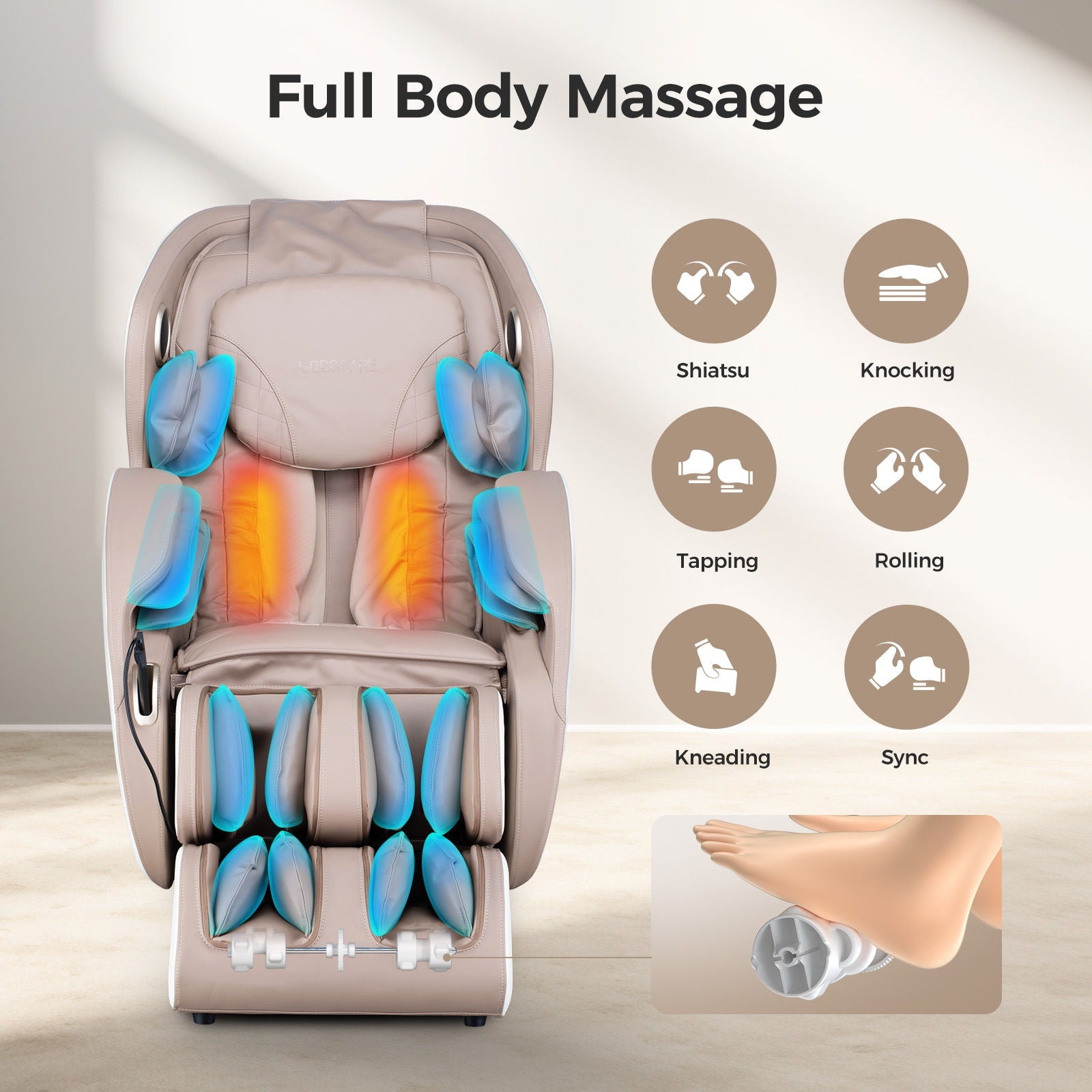 Bosscare 3D Zero Gravity Massage Chair with App Control