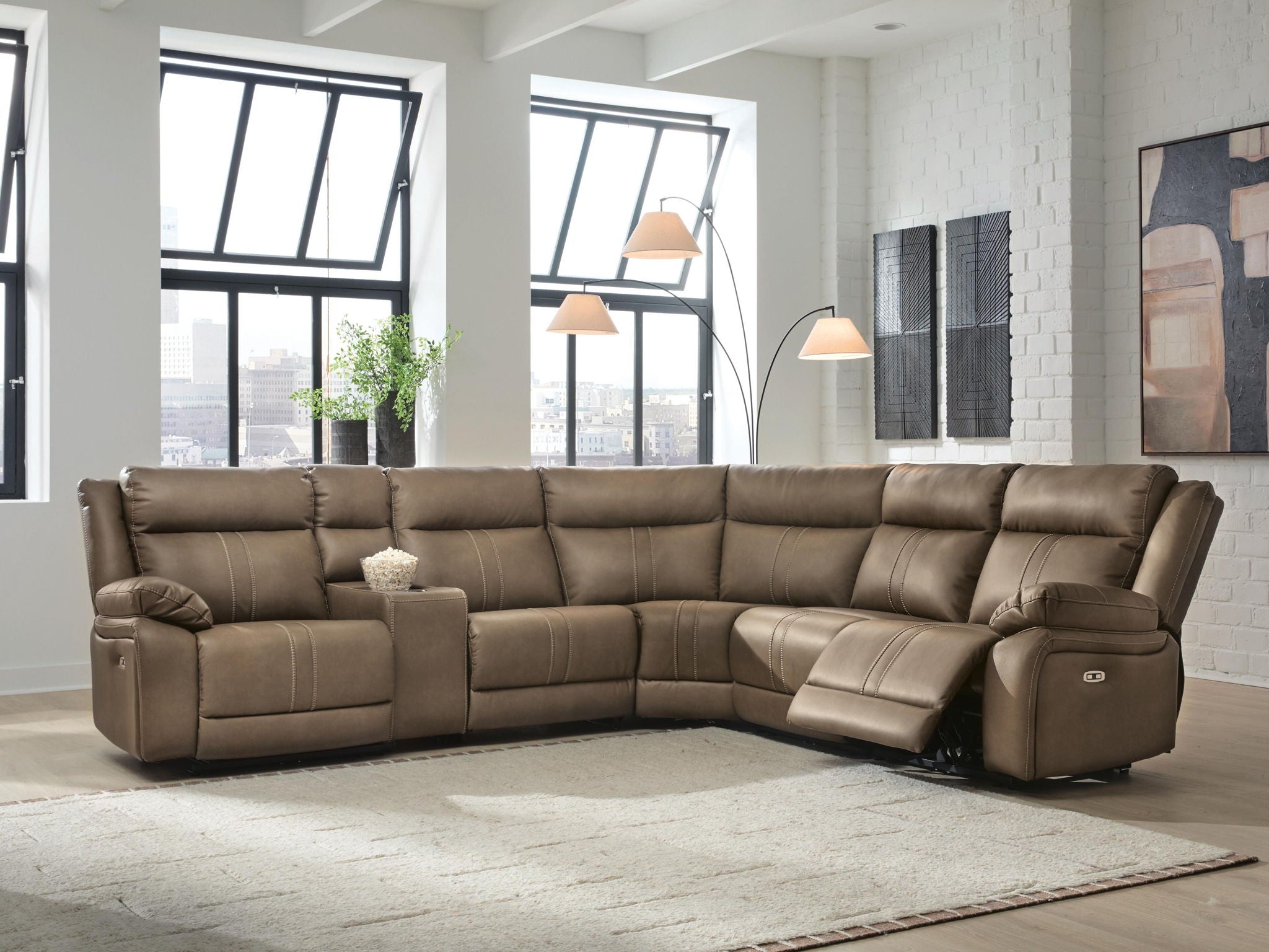 Max-Momentum Power Reclining Sectional – Biscotti