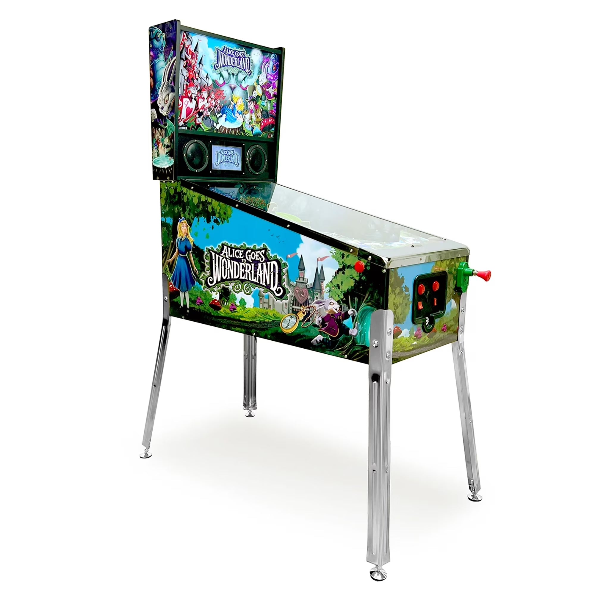 Alice Goes to Wonderland Pinball Machine with LED Lighting