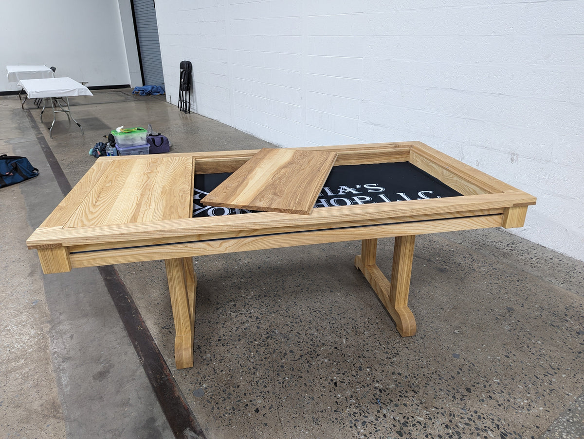 Solid Hardwood Gaming Table with 72" x 36" Play Area