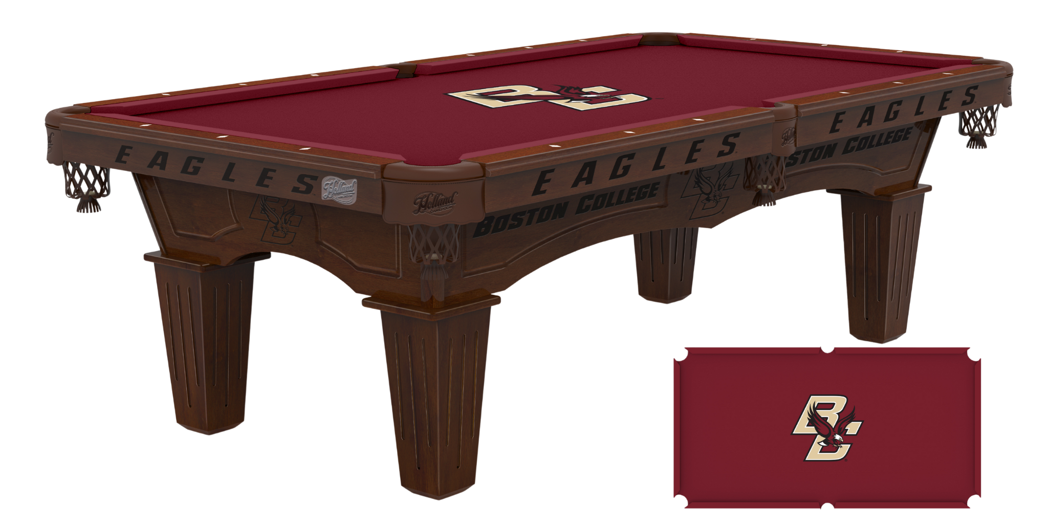 Holland Bar Stool 8' Licensed Billiard Table – Premium Hardwood with Team Logo