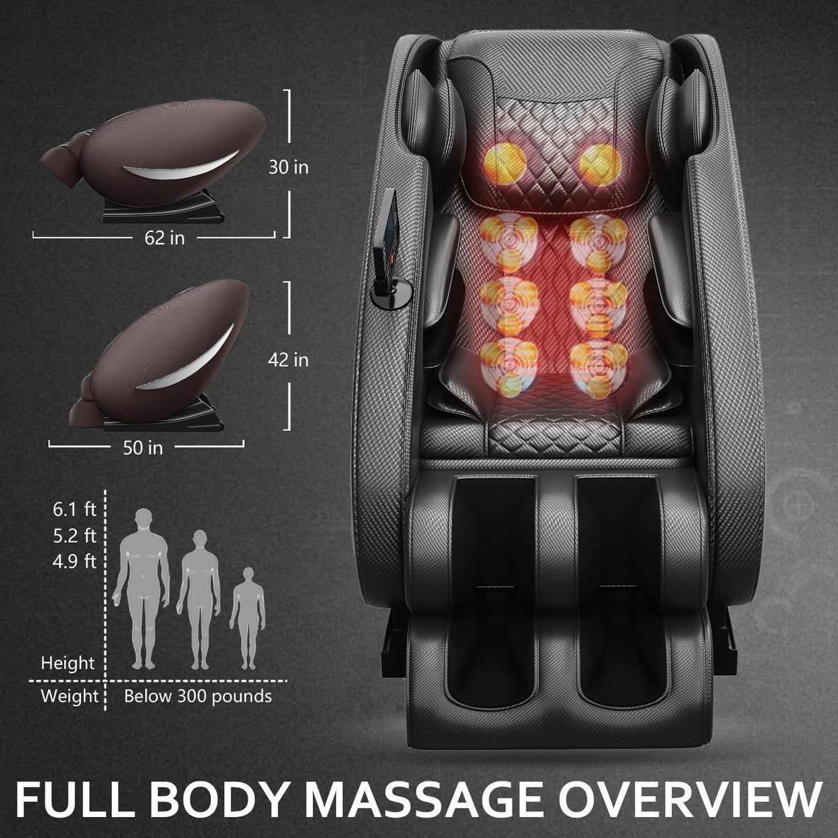 Zero Gravity Massage Chair Recliner with Air Pressure System
