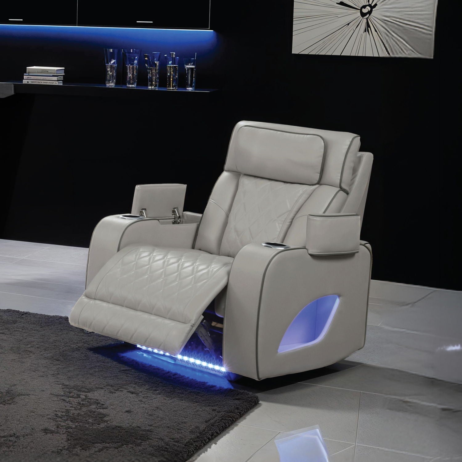 Fortuner Power Reclining Chair with Massage & LED Lighting