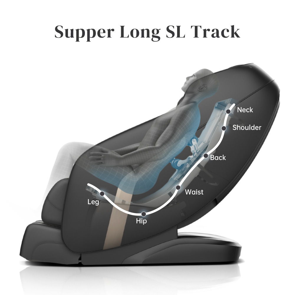 3D Zero Gravity SL-Track Massage Chair with Foot Rollers