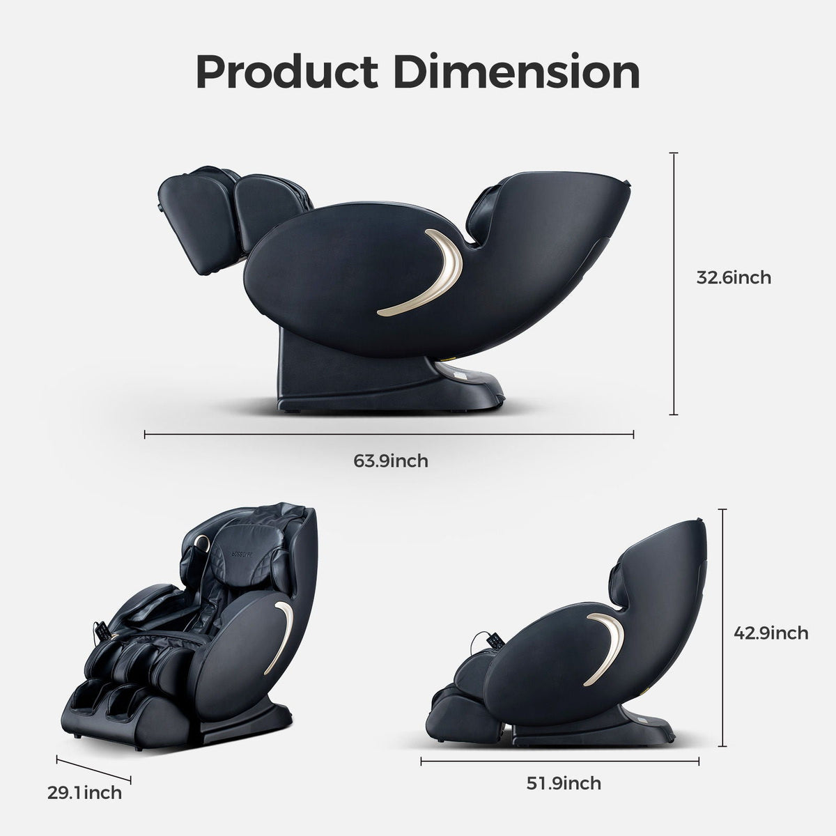 Bosscare 3D Zero Gravity Massage Chair with App Control