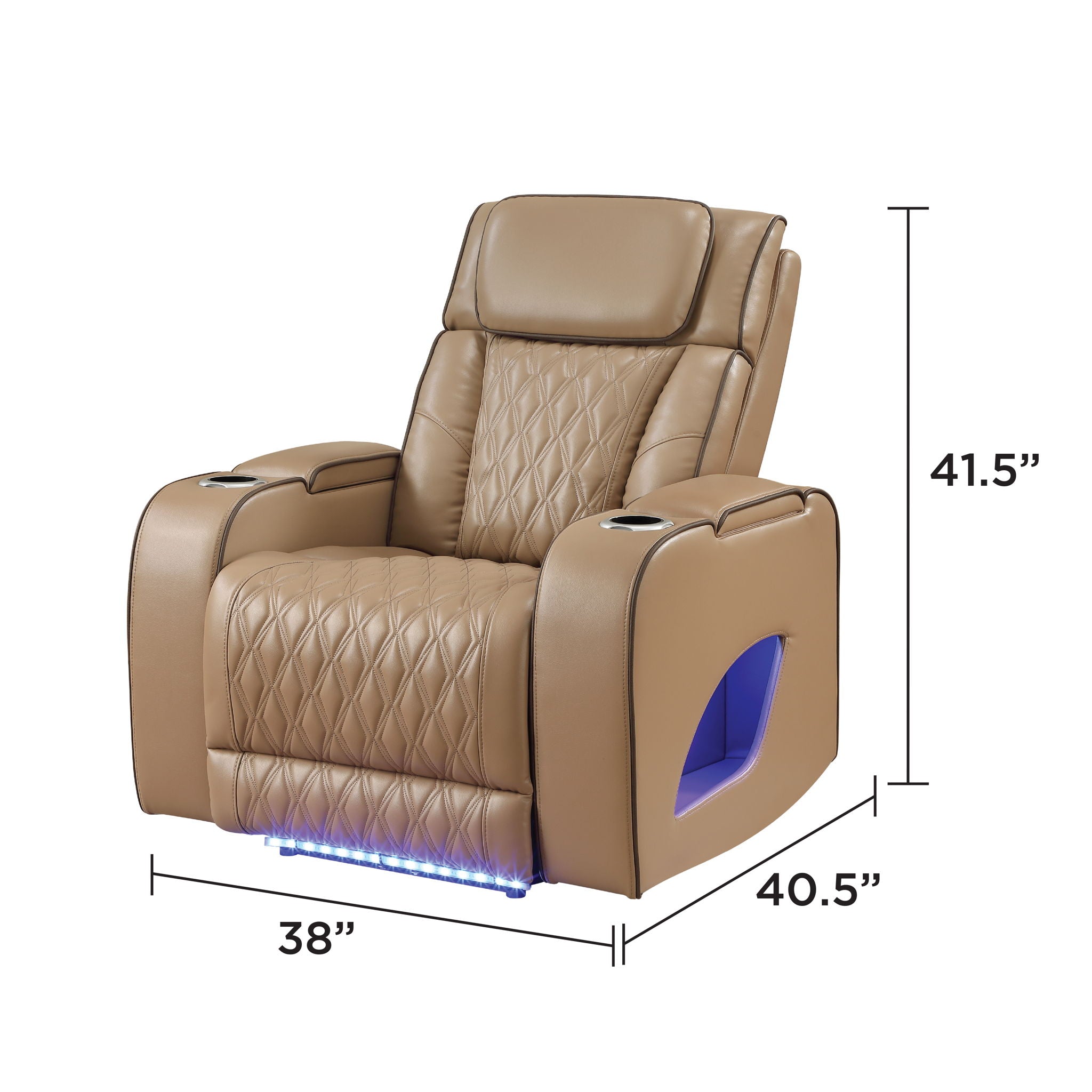 Fortuner Power Reclining Chair with Massage & LED Lighting
