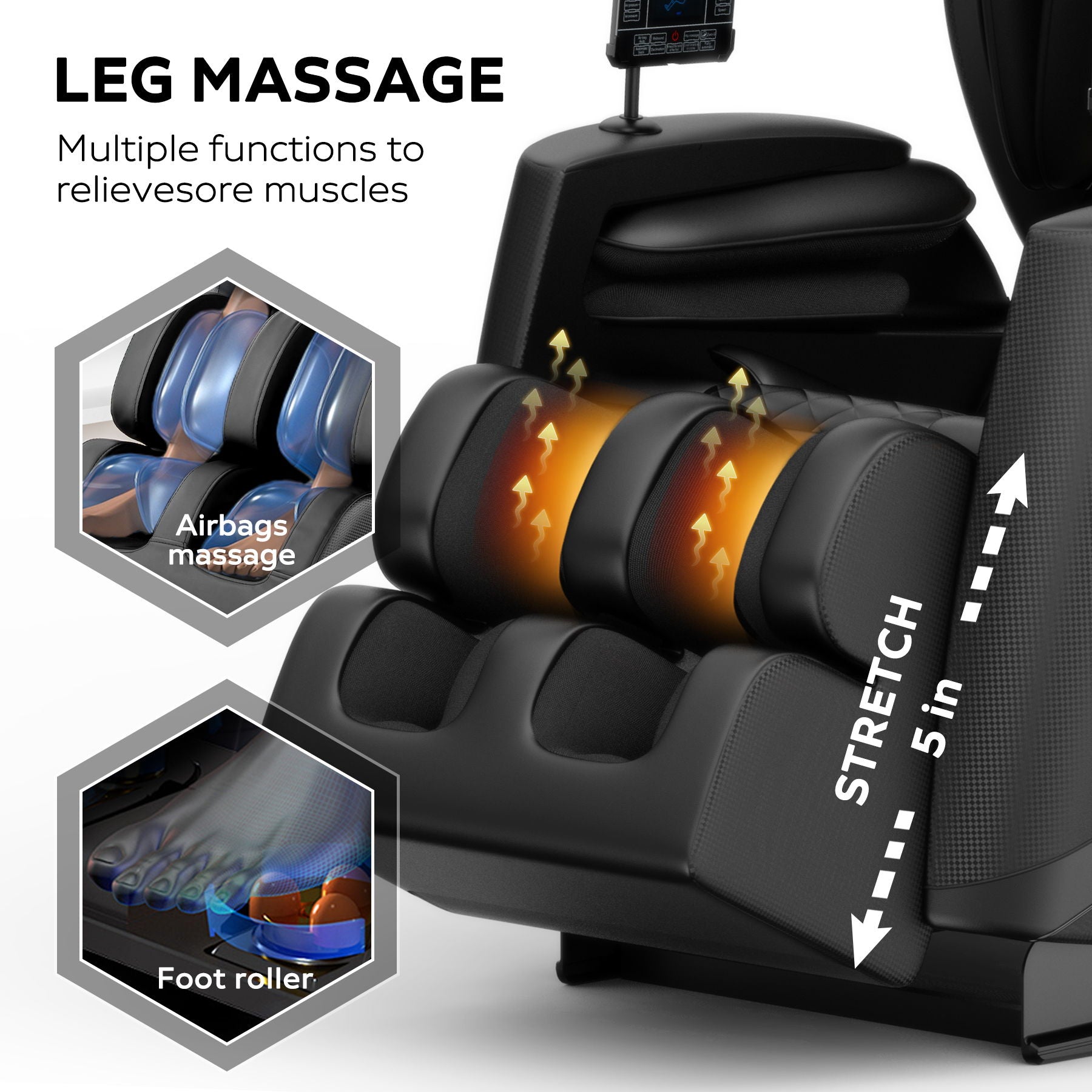 Full Body Massage Chair with Zero Gravity & Foot Rollers