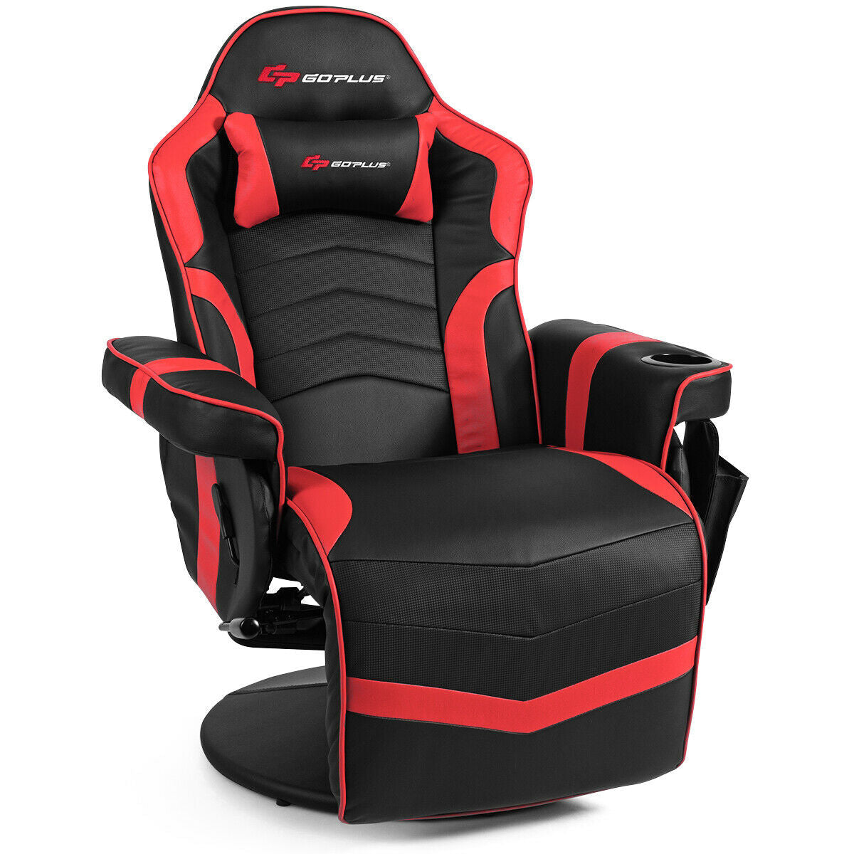 High Back Massage Gaming Chair with Footrest