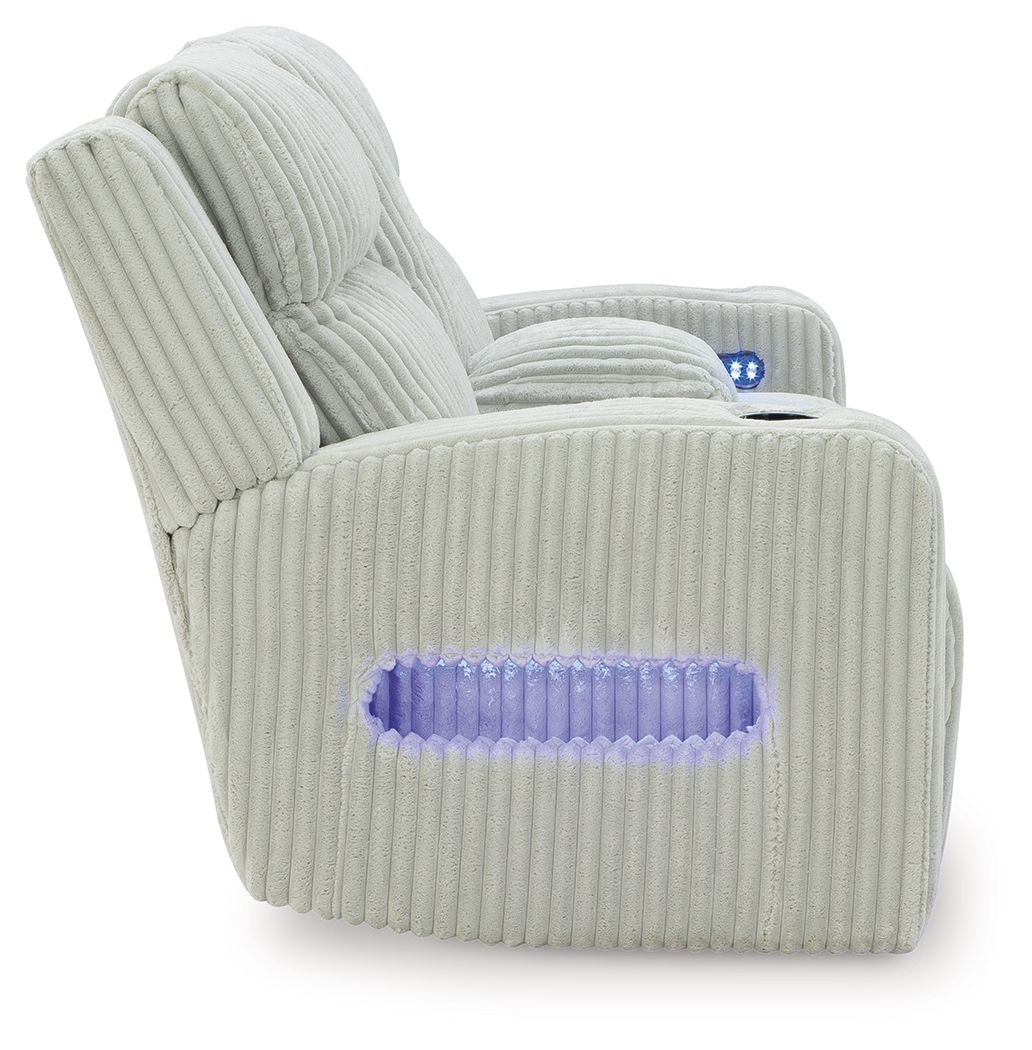 Forest Lake - Power Reclining Loveseat With Console / Adjustable Headrest