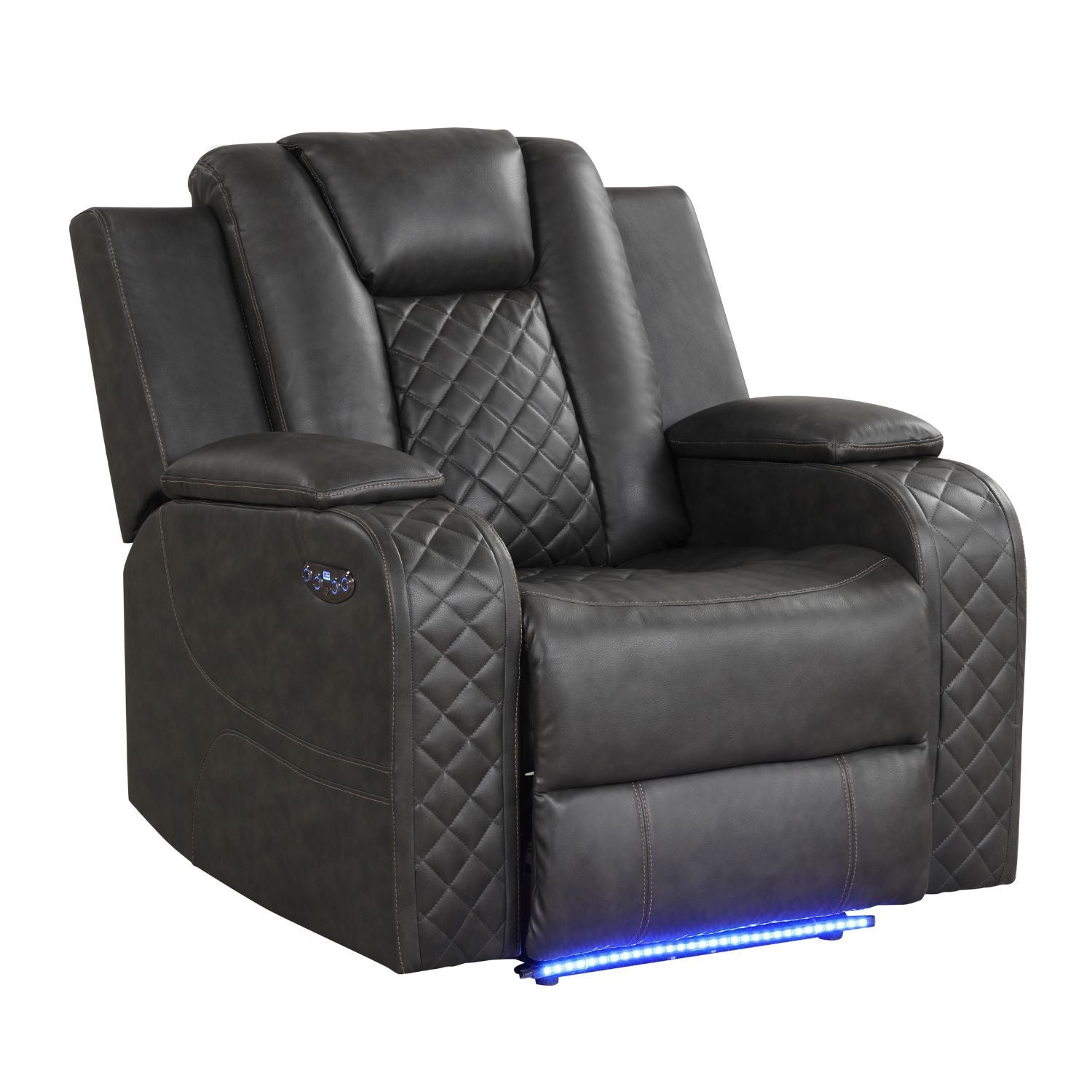 Benz Power Recliner Chair with LED Lighting & USB Charging