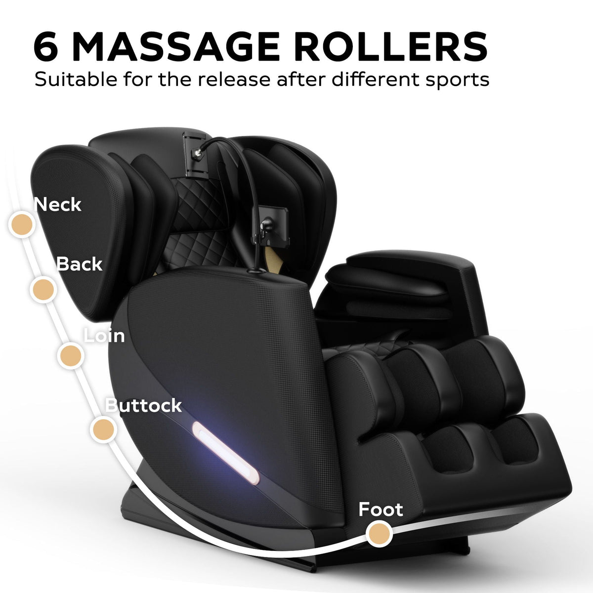 Full Body Massage Chair with Zero Gravity & Foot Rollers