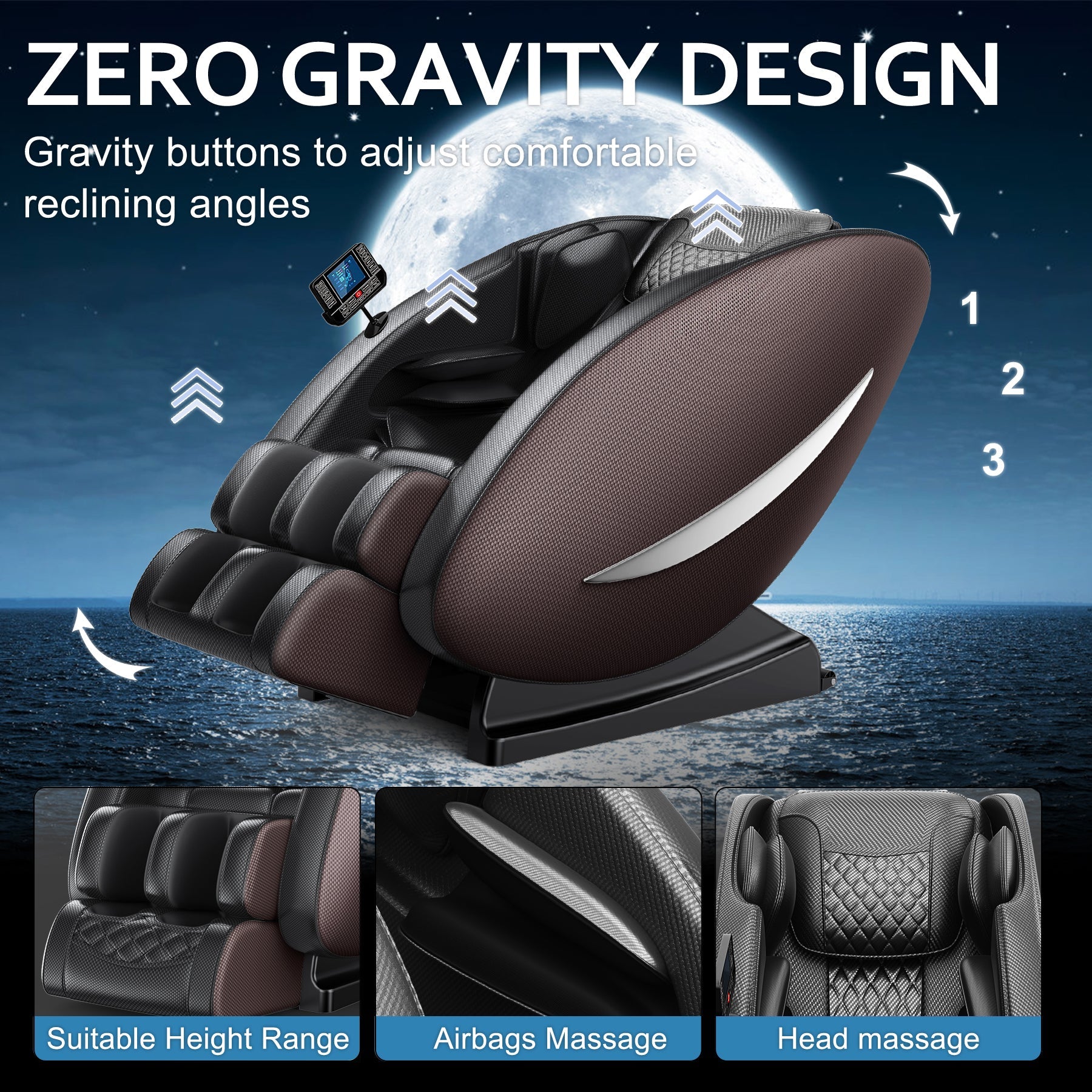 Zero Gravity Massage Chair Recliner with Air Pressure System