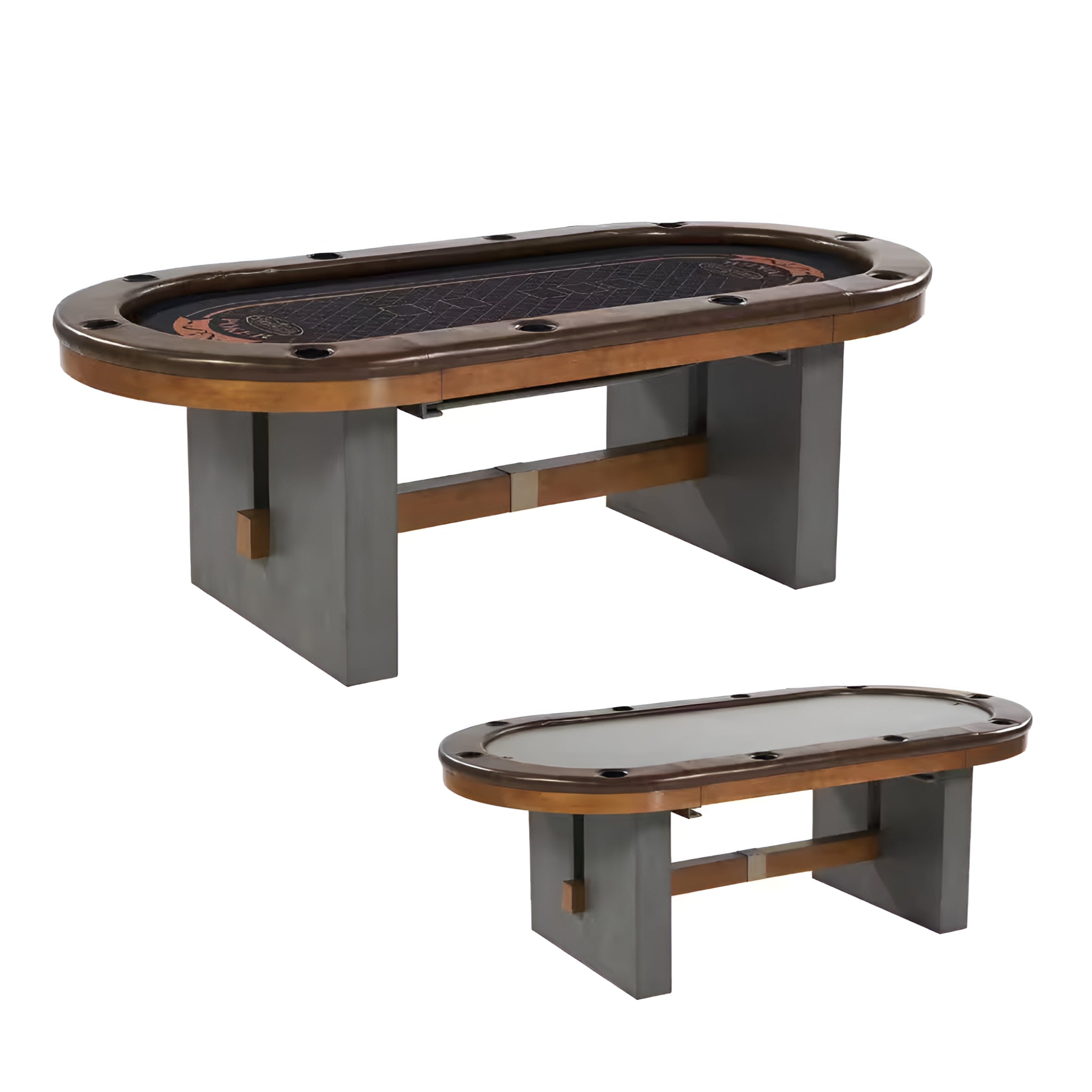 10-Player Poker Table with Removable Dining Top &amp; Built-In Cup Holders10-Player Poker Table with Dining Table Top