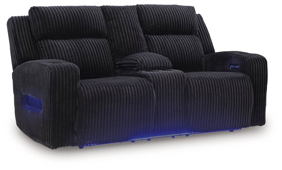 Forest Lake - Power Reclining Loveseat With Console / Adjustable Headrest