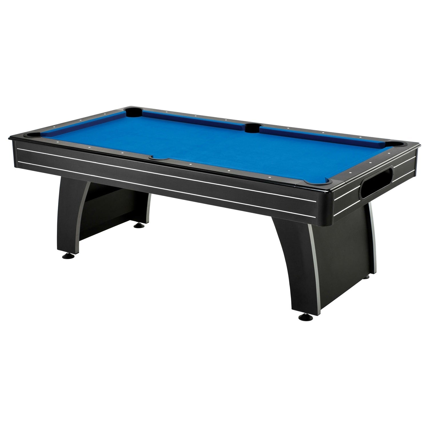 7-Foot Blue Pool Table with Cues & Billiard Balls