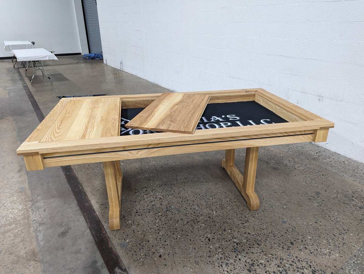 Solid Hardwood Gaming Table with 72" x 36" Play Area