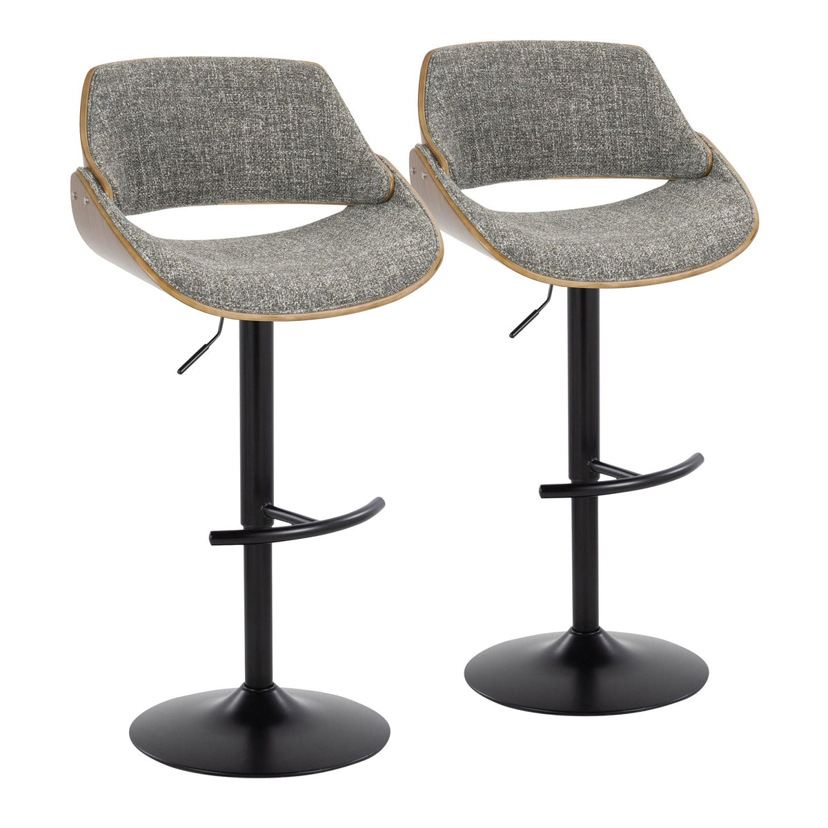 LumiSource Fabrizzi Adjustable Swivel Barstools – Set of 2