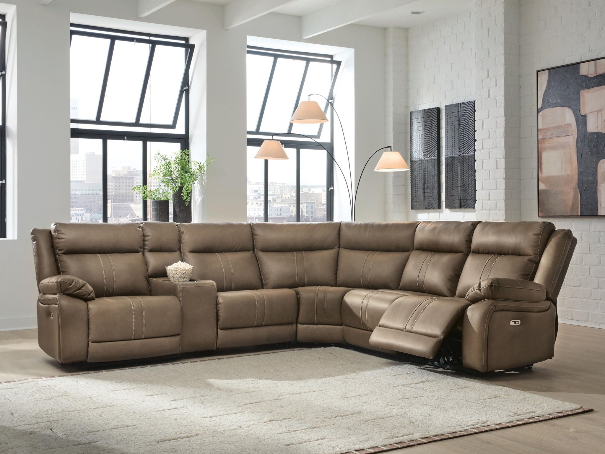 Max-Momentum Power Reclining Sectional – Biscotti