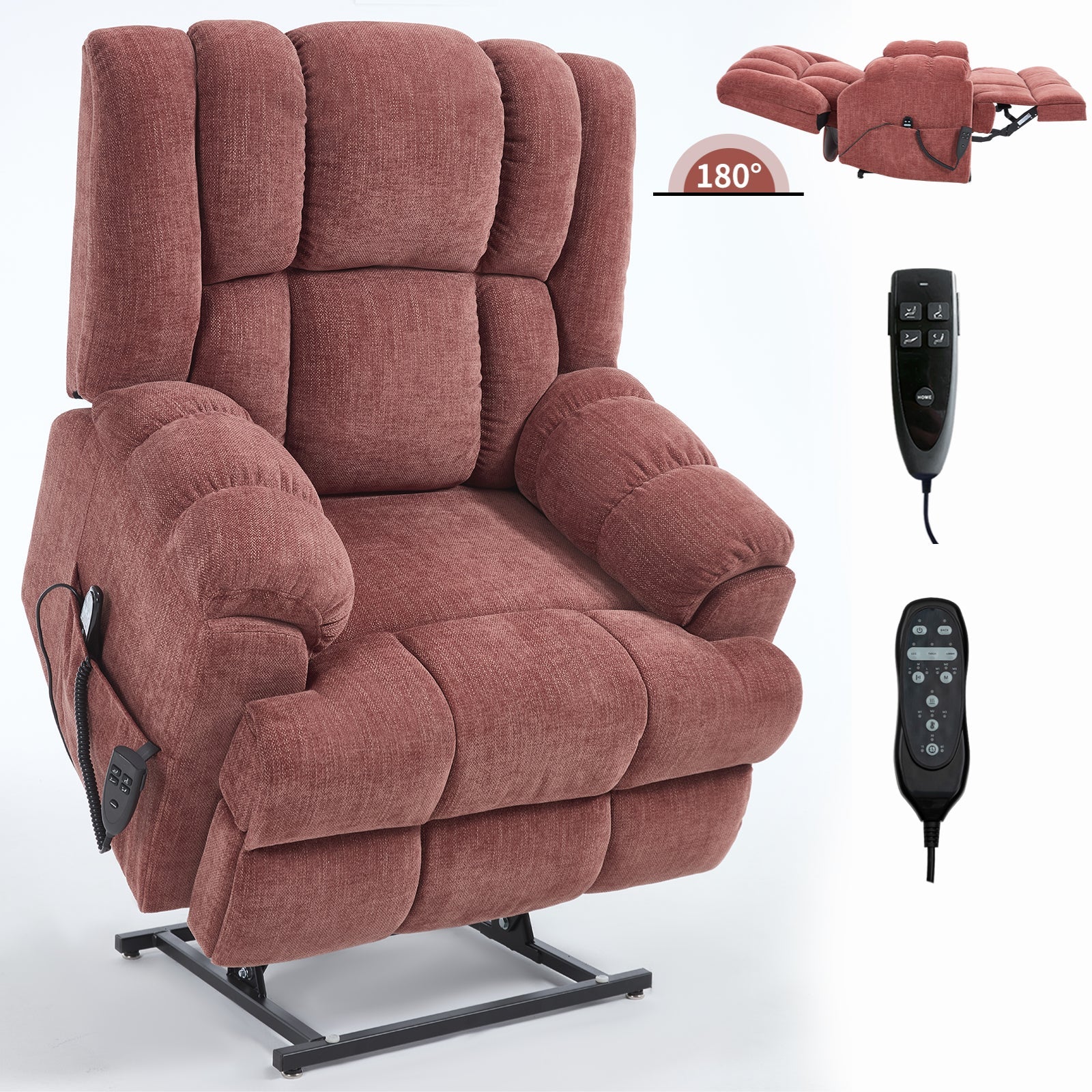 Dual Motor Power Lift Recliner with Heat & Massage