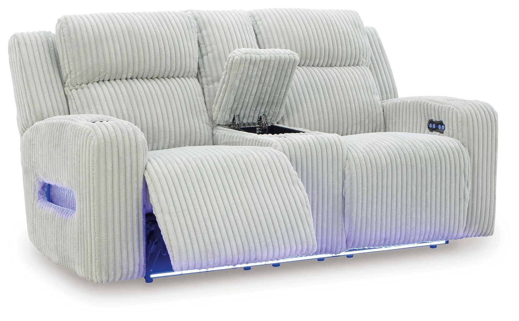 Forest Lake - Power Reclining Loveseat With Console / Adjustable Headrest