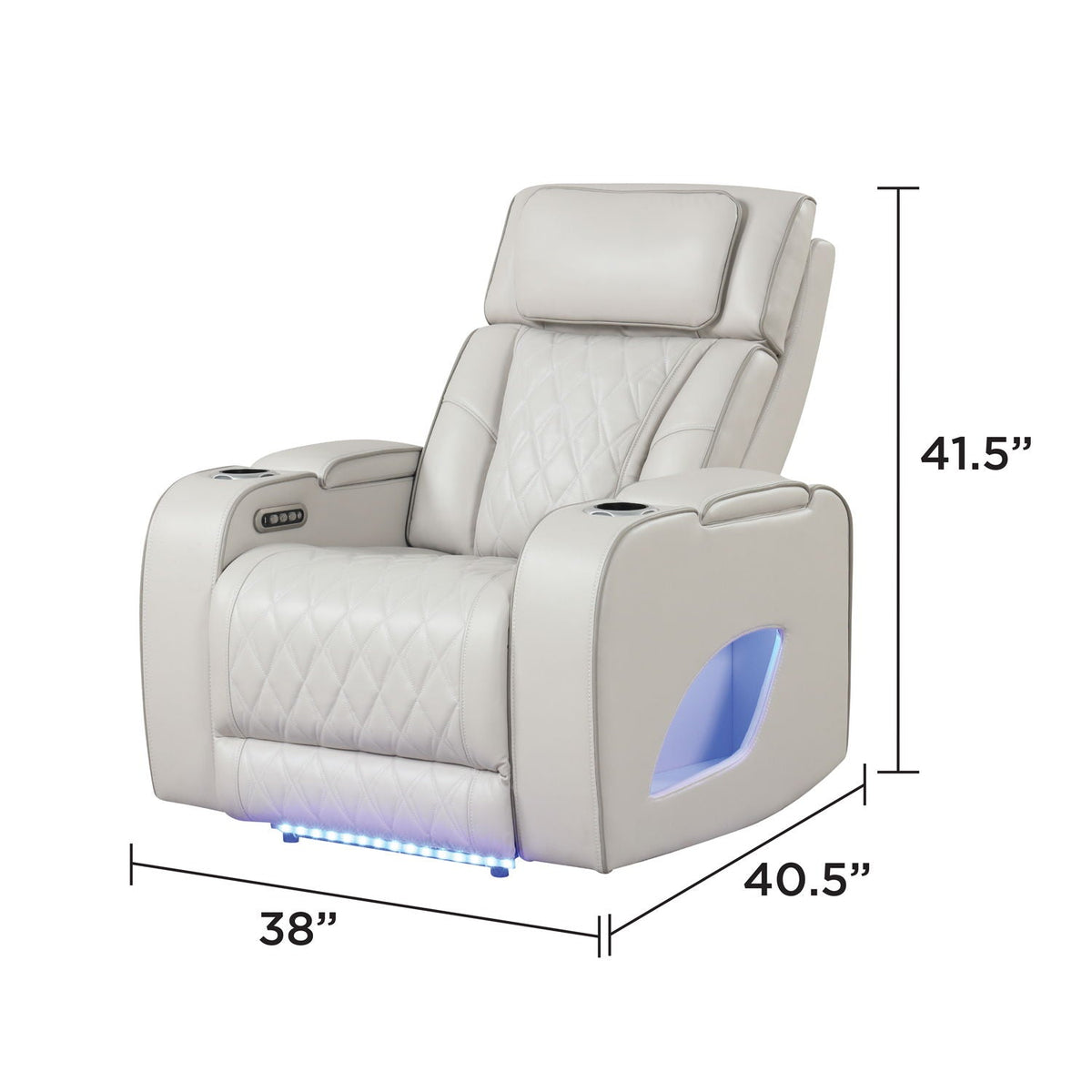 Fortuner Power Reclining Chair with Massage & LED Lighting