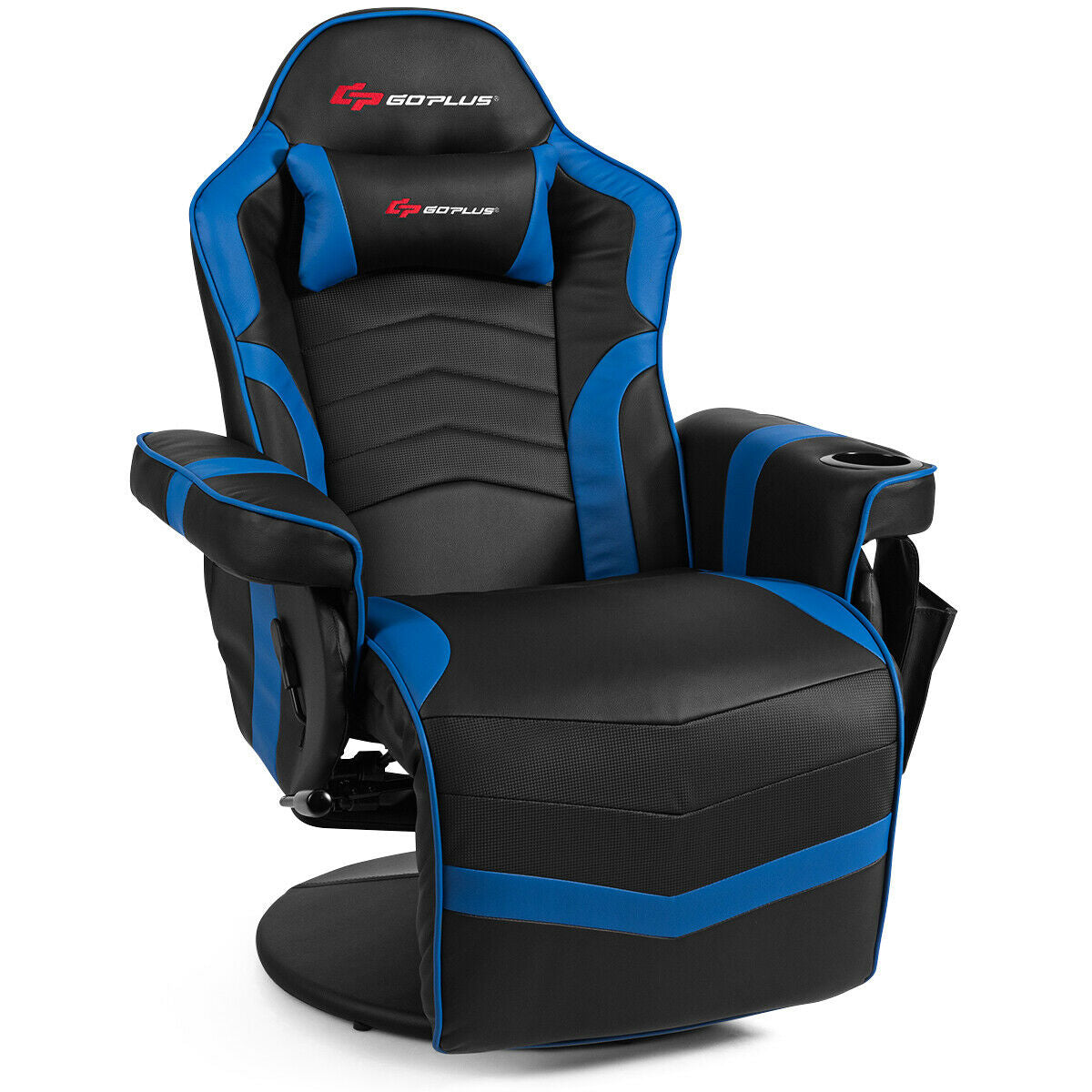 High Back Massage Gaming Chair with Footrest